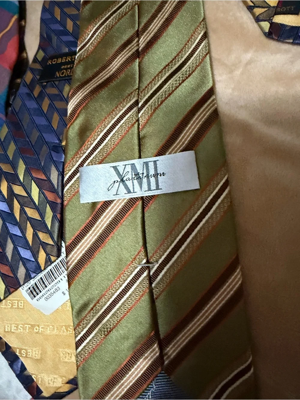 Lot of 5 Men's Multicolor Patterned Tie - Classic Styles Polo Jerry Garcia